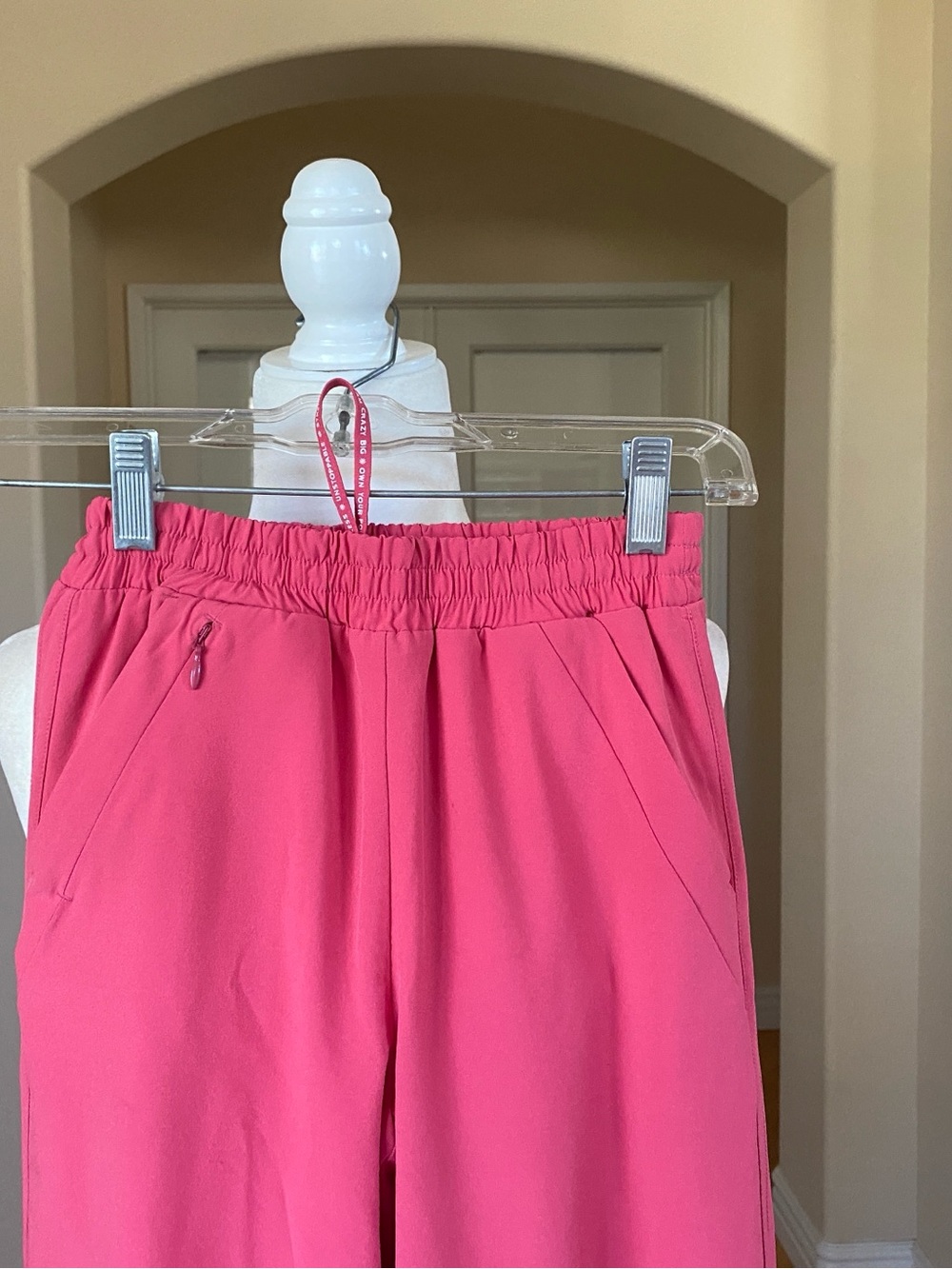 Athleta Girls' Coral Pink Elastic-Waist Joggers - Picture 4 of 7